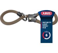 Antivol à chaîne ABUS Infinity Loop 1806 - antivol flexible avec 2 boucles de longueur réglable pour sécuriser plusieurs pièces de vélo, vélos ou autres objets en même temps - longueur 140 cm