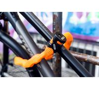 Antivol à chaîne ABUS IVERA Chain 7210 - Antivol vélo avec gaine en fibre synthétique IvyTex très flexible - Niveau de sécurité ABUS 8 - 85 cm - Orange