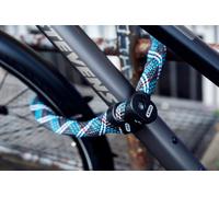 Antivol à chaîne ABUS IVERA Chain 7210 - Antivol vélo avec gaine en fibre synthétique IvyTex très flexible - niveau de sécurité ABUS 8 - 110 cm - bleu