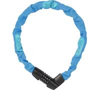Antivol à chaîne ABUS Tresor 1385/75 Neon - serrure à combinaison en acier trempé - chaîne carrée de 6 mm d'épaisseur - niveau de sécurité ABUS 6 - 75 cm - bleu