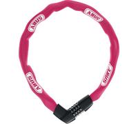 Antivol à chaîne ABUS Tresor 1385 - serrure à combinaison en acier trempé - chaîne carrée de 7 mm d'épaisseur - niveau de sécurité ABUS 7 - 85 cm - corail