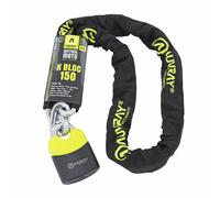 Bikeribbon Antivol à chaîne Auvray K.Block 1,5 m Maillon Ø10 mm avec cadenas 74×112 mm