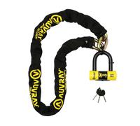 Antivol a chaine auvray xtrem 1.40m maillon diam 13.5mm avec u xtrem mini 52x65m