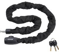 Antivol à chaîne pour vélo VEVOR Antivol à chaîne à combinaison de 1,2 m de long avec 4 clés, antivol de haute sécurité pour vélo, parfait pour vélo moto scooter porte clôture ou portail, 8 mm