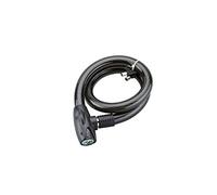 Antivol À Clé En Câble D'Acier Gainé PVC Pour Vélo Et Moto - Résistant Aux Tentatives De Coupe - Longueur 1m - Diamètre 25mm - Couleur Noir - Avec 2 Clés Incluses - THIRARD