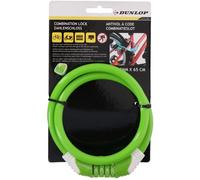 Antivol à combinaison en spirale pour vélo 10Mmx65cm Dunlop vert