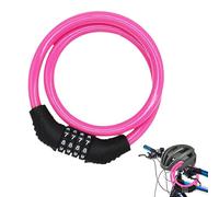 Antivol à combinaison pour vélo - Câble antivol robuste - 65,5 cm - Code réinitialisable à 4 chiffres - Chaîne résistante aux intempéries - Pour routes, villes, montagnes