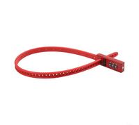 Antivol à combinaison pour vélo, câble réglable avec code à 3 chiffres, noyau en acier inoxydable pour la sécurité du casque et du vélo, coque en nylon résistant aux intempéries, rouge (rouge)