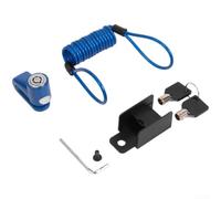 Antivol à disque avec broche de 7 mm, alarme 110 dB, corps en métal étanche | Corps en alliage d'aluminium, cylindre n cuivre, fonctionnement fluide, joint résistant aux intempéries