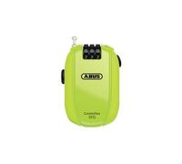 ABUS Antivol à câble Combiflex - Antivol pour sécuriser les skis, le casque, la poussette et les bagages - Break 85 - 85 cm de long - 1,5 mm d'épaisseur - avec code chiffré - jaune fluo