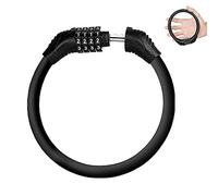 Antivol Antivol de Vélo, Antivol de Vélo à Câble en Acier, Mini Cadenas de Vélo, Antivol de Vélo Noir, Antivol de Vélo Réinitialisable, Antivol de Vélo avec Mot Passe à 4 Chiffres pour Vélo, Moto