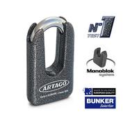 Artago 69T/B Antivol Moto Bloque Disque Mini U Haut de Gamme Homologué SRA, Sold Secure et ART4, BUNKER SELECTION, Corps MONOBLOK en Acier Forgé Haute Résistance Testé, Design Unique, Anti vol Bloque