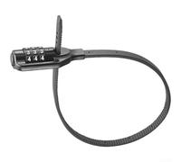 Antivol Câble Acier Inoxydable pour Casque Vélo | Combinaison 3 chiffres, rÃ©glage pour facile, idÃ©al vÃ©lo pour casque, zinc , compact voyage(Black)