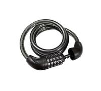 Antivol Câble Spirale à Combinaison 5 chiffres 120cm avec Tête en Fer Noir