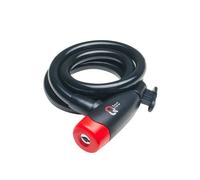 Antivol câble spirale avec support Qloc Noir 1500 mm