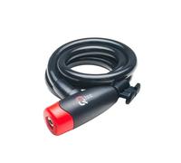 Antivol câble spirale avec support Qloc Noir 1800 mm