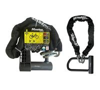 Antivol chaîne vélo - MASTER LOCK - Haute résistance - Mini antivol U - À clé