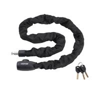 Antivol Chaîne VEVOR 1,2 m 8 mm - Haute sécurité pour Vélo, Moto, Scooter, Portail - Noir