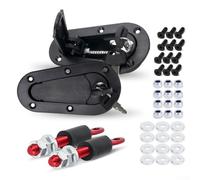 Antivol de capot de voiture compatible avec différentes voitures, avec option de verrouillage à clé fiable, construit en plastique ABS et alliage d'aluminium pour une utilisation durable (avec verrou)