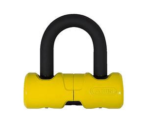 Antivol de disque de frein ABUS 405/100HB C/SB - Protection antivol pour motos et scooters - Double verrouillage dans le boîtier de la serrure - Épaisseur de l'arceau 12 mm - No alarme - Jaune ou vert