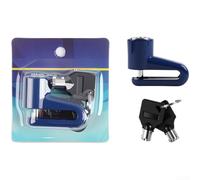Antivol de frein à disque robuste et étanche avec plaque anti-rotation en métal et goupille de verrouillage de 6 mm pour protéger les roues à disque sur les motos et vélos électriques (bleu)