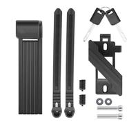 Antivol de Guidon de Moto Cadenas Pliable de sécurité antivol Portable, Serrure Pliable pour Accessoires VTT Serrure Anti-Crochetage(80CM Black)