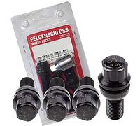 Antivol de jante type B Noir Voiture - M14 x 1,25 - Cône 60 ° - L 28 mm - SW 17