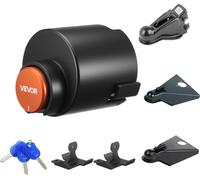 Antivol de remorque VEVOR, compatible avec les boules d'attelage plates de 50,8 mm et 58,7 mm, antivol avec 3 clés, antivol haute sécurité pour camping-cars, remorques, bateaux