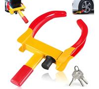 Antivol De Roue Remorque, Sabot Antivol Roue Voiture, Bloque Roue, avec 3 clés, Universel Réglable 18-30 cm, Pour Remorques, Caravanes, Voitures, Camping-cars