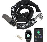 Antivol de vélo à empreintes digitales avec clé 8 mm de diamètre 100 cm | eLinkSmart Antivol Bluetooth étanche pour vélo, scooter, moto, portail