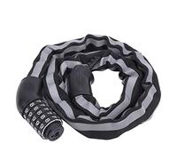 Antivol de vélo à serrure codée, câble antivol à code pour vélo avec mot de passe à 5 chiffres, chaîne de sécurité réfléchissante noire de 38 pouces sans clé pour vélos, VAE et