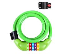 Antivol de vélo avec chiffres pour enfants (120 cm/12 mm) - Antivol antivol - Avec combinaison de code à 5 chiffres - Antivol à combinaison pour filles et garçons - Accessoires de vélo