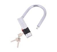 Antivol de Vélo de U, Verrouillage Hydraulique Robuste | Acier Inoxydable Argenté, Blocage de Roue, Usage Extérieur, pour Cadres de Vélo et Scooters