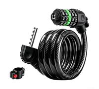Antivol de vélo haute sécurité 7 mm chaîne durcie avec code à 5 chiffres pour vélo électrique scooter portail extérieur 120 cm (noir-vert)