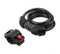 Antivol de vélo robuste et étanche avec code à 5 chiffres et tête de verrouillage en alliage de zinc inviolable (1,2 m noir)