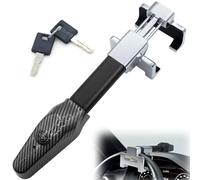 Antivol de Volant Avec Alarme 120 dB - Rétractable, Ajustement Universel Pour Voiture - Argenté