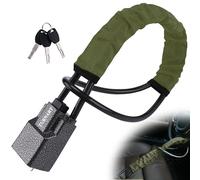 Antivol de volant et de ceinture de sécurité Turnart, compatible avec la plupart des véhicules. Antivol robuste pour voiture, camion, SUV et fourgonnette, avec 3 clés Boîtier métallique, vert