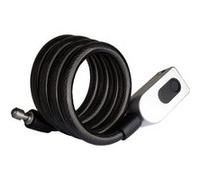Antivol empreinte digitale IP66 FISHTEC mémoire 20 utilisateurs câble acier 107 cm batterie USB - Idéal vélo trottinette garage Noir G