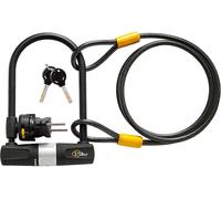 Antivol En U Pour Vélo Avec Câble - Via Velo Bike Lock Antivol En U Robuste Pour Vélo Avec Anse De 14 Mm, Câble De 10 Mm X 1,8 M Avec Support De Montage, Adapté Aux Vélos De Route Et Aux Vtt