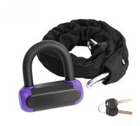 Antivol en U pour vélo électrique, VTT, scooter, sûr antivol (violet) | Pour un revêtement de surface robuste, résistant aux intempéries, durable sous la pluie et le soleil