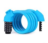Antivol fiable pour vélo avec câble en acier de 12 mm et code sécurisé à 5 chiffres pour une prévention efficace du vol (1,2 m, bleu)