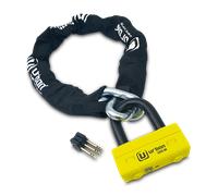 Urban Security Chaîne antivol Chain Lock Sra+ur75 U-lock Jaune 120 cm