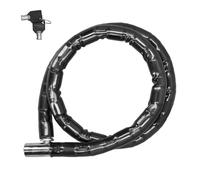 Antivol moto à piton blindé avec ouille Ø25mm x 120cm en acier avec revêtement PVC