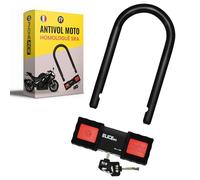 Antivol Moto SRA Ø18mm Type U - Antivol Moto homologué SRA en Acier Cémenté Conforme Aux Normes de Sécurité Française - Double Mécanisme de Verrouillage & Clé réversible (Elite 100)