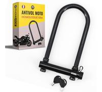 Antivol Moto SRA Ø18mm Type U - Antivol Moto homologué SRA en Acier Cémenté Conforme Aux Normes de Sécurité Française - Double Mécanisme de Verrouillage & Clé réversible (Steel 110)