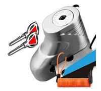 Antivol Moto Verrou de Frein à Disque, Alarme antivol pour Moto, 130db, avec câble de Rappel, verrou de Rotor de Scooter et de vélo Antivol de Guidon(DX3-Lock-Silver)