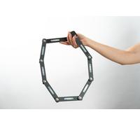 Antivol pliable ABUS Bordo Alarm 6000KA SH avec support - antivol vélo en acier trempé - avec alarme sonore de 100 dB et cylindre XPlus - niveau de sécurité ABUS 10 - longueur 90 cm - noir