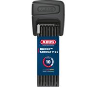 Antivol pliable ABUS BORDO One 6000AF avec support - antivol de vélo intelligent à empreinte digitale avec alarme - ouverture par empreinte digitale ou par app - accessoires de vélo - 120 cm, noir