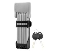 Antivol pliable pour vélo, 18 x 5 cm, anti-coupe, anti-vol, dispositif de sécurité avec 2 clés et support de montage pour scooter, vélo