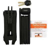 Antivol pliable pour vélo - FEBEST - Serrure à charnière - Acier trempé - 20x3,5x840 mm - Noir - 2 clés de sécurité